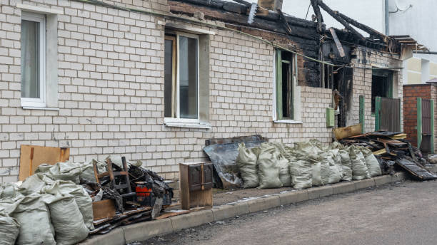 Professional Emergency Fire Cleanup technician working in Harwood, MD